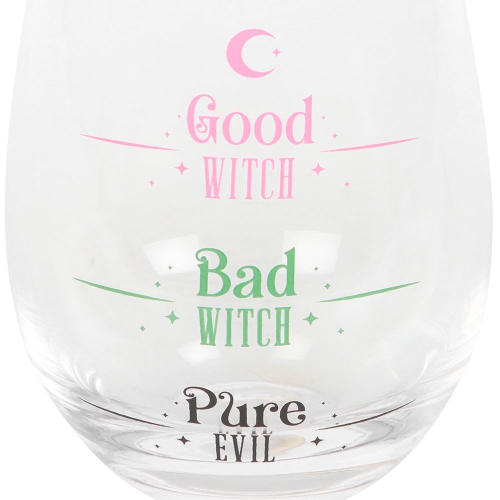 Something Different - Good Witch Bad Witch Stemless Weinglas - Mehrfarben